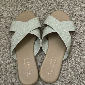 Last chance! LC Lauren Conrad Cream Sandals